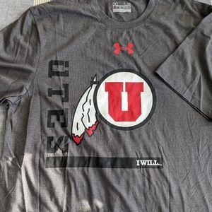 NWT. Men's Large, Utah Utes, Gray Under Armour T-shirt.